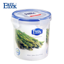 China Wholesale Good Sealing Food Packing Box:Cylinder BPA Free PP Plastic Clear Food Container with Lid 700ML/23oz